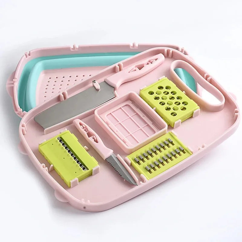Foldable Portable Kitchen Tools Multi-Functional Vegetable Slicer Food Slicer Mandolin Slicer Set