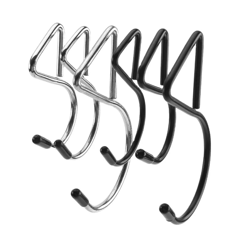 Heavy-Duty S-Shaped Black Hooks for Bathroom Bedroom Office Pan Coat Bag Plants Storage Kitchen Hanging Storage