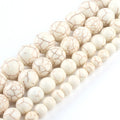 Wholesale 4/6/8/10/12mm round White Howlite Loose Beads Fashion Stone Jewelry for Bracelet Necklace Making