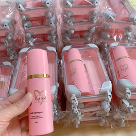 Private Label logo Bath Natural Eyelash Lash Shampoo Foam Cleaner Cleaning Brush Wimpern and Concentrate Kit