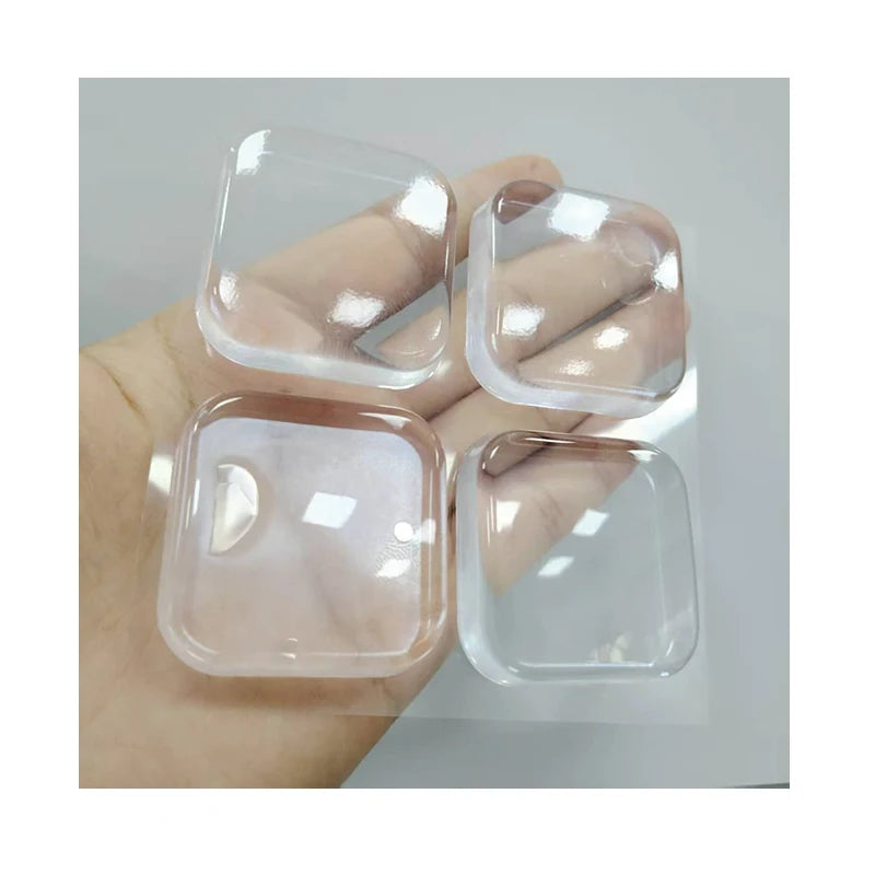 1.57 Inch Fashion Clear Self-Adhesive Door Stopper Transparent Silicone Rubber Bumpers PU Wall Protector Wall 4PCS Set