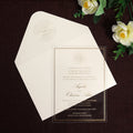 Custom Clear Acrylic Wedding Invitation Card With Envelope for Jewish Wedding Party