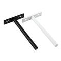 5inch DIY Heavy Duty Wall Shelf Brackets Solid Steel Matte Black Hidden Support with Hardware for Custom Wood Shelves