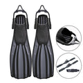 Aloma Hot Selling Adjustable Rubber Diving Fin Swim Long Flipper TPR Scuba Diving Fin Silicone Heel Strap
