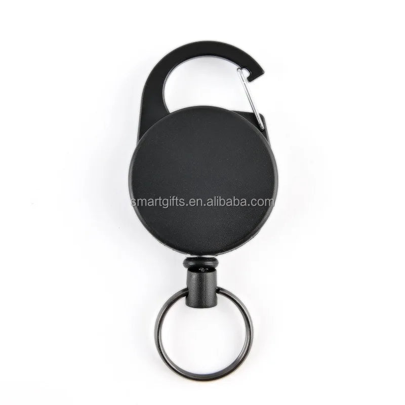 Hot Sell Retractable Badge Holder Reel ID Badge with Belt Clip Anti Lost Key Ring Card Keychain
