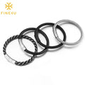 Vintage Minimalist Couple Jewelry Stainless Steel Clasp Braided Unisex Leather Bracelet for Men