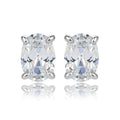 925 Silver Earrings Minimalistic Oval Stone Earings Silver Engagement Luxury Simple Personalized Fine Jewelry for Women