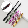 Custom Logo Makeup Brush Lash Spoolies Pink Fluffy Traveling Lash Extensions Spoolie Brushes