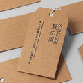 Wholesale Custom Design Logo Print Jeans Tag Paper Garment Hanging Tag Labels Clothing Recycle Kraft Paper Hang Tags with String