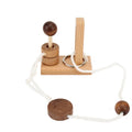 Brain Teaser Puzzle Wooden Threading Rope Loop Puzzle Luban Lock Brain Teaser Game Adult Kids Toy Puzzles for Adults