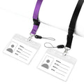 PVC Id Card Holder Lanyard Badge Nurse Worker Accessories Horizontal Card Holder With Lanyard Custom Logo