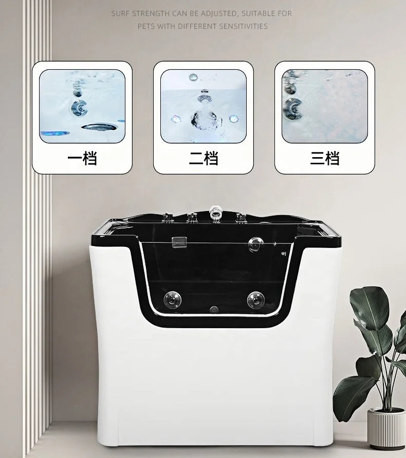 USMILEPET Acrylic Pet Ozone Bathtub With Milk Bath and Ozone Multifunctional Dog SPA Bathtub Adjustable Surfing for Pet Salon