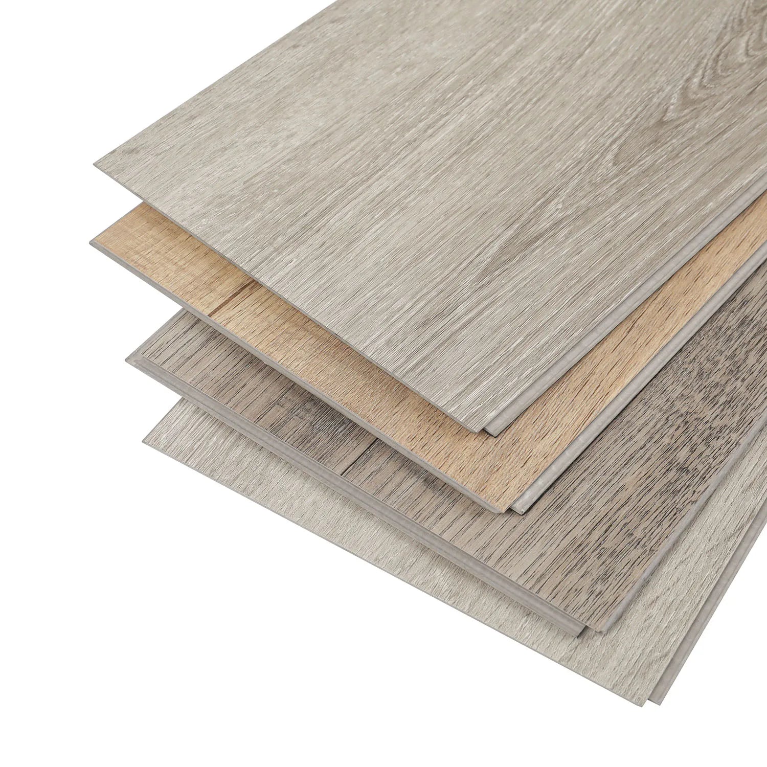 OUSHE 5mm Thick Uniclic SPC Piso Vinyl Plank Plastic LVT Flooring Waterproof Tiles Sheets