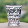 Japanese Bohemia Style Hand Carved Pattern Whisky Cup Crystal Clear Engraving Glass for Beer & Water Drinking