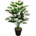 ZMHLHYJY High Simulation Elegant Large Plastic Artificial Tropical Monstera Palm Tree Leaves Home Decor Thanksgiving Easter