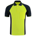 Retail Short Sleeve Fashion High Reflective Polo Shirt in Stock Hot Selling Fluorescent Color Breathable Reflective Polo Shirt