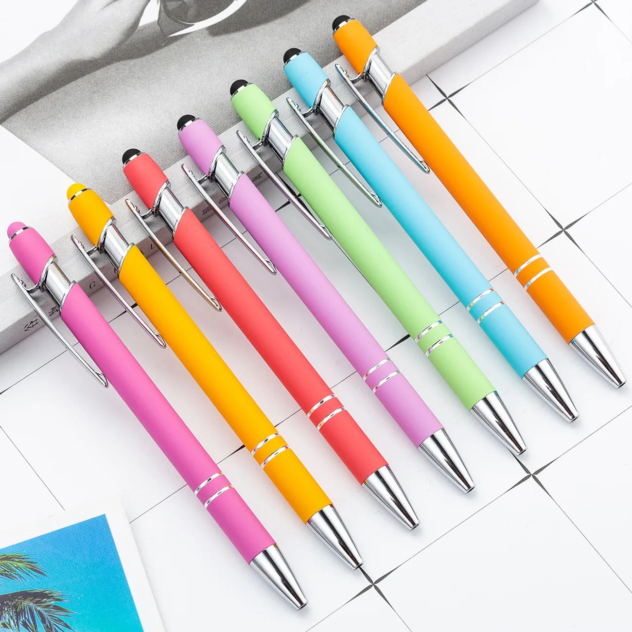 Factory Hot Sell Pen Novelty Screen Tablet Touch 2 in 1 Metal Ballpoint Pens Custom Logo Stylus Pen for Promotional Gifts