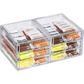 Acrylic Clear 6-Drawer Stackable Makeup Storage Home Edit Containers Cosmetics Hair Accessories Nail Polish Display Rack