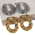 Wholesale Stainless Steel U Hoop Twist Gold Earrings Jewelry Earring for Women China Manufacturer Factory Supplier