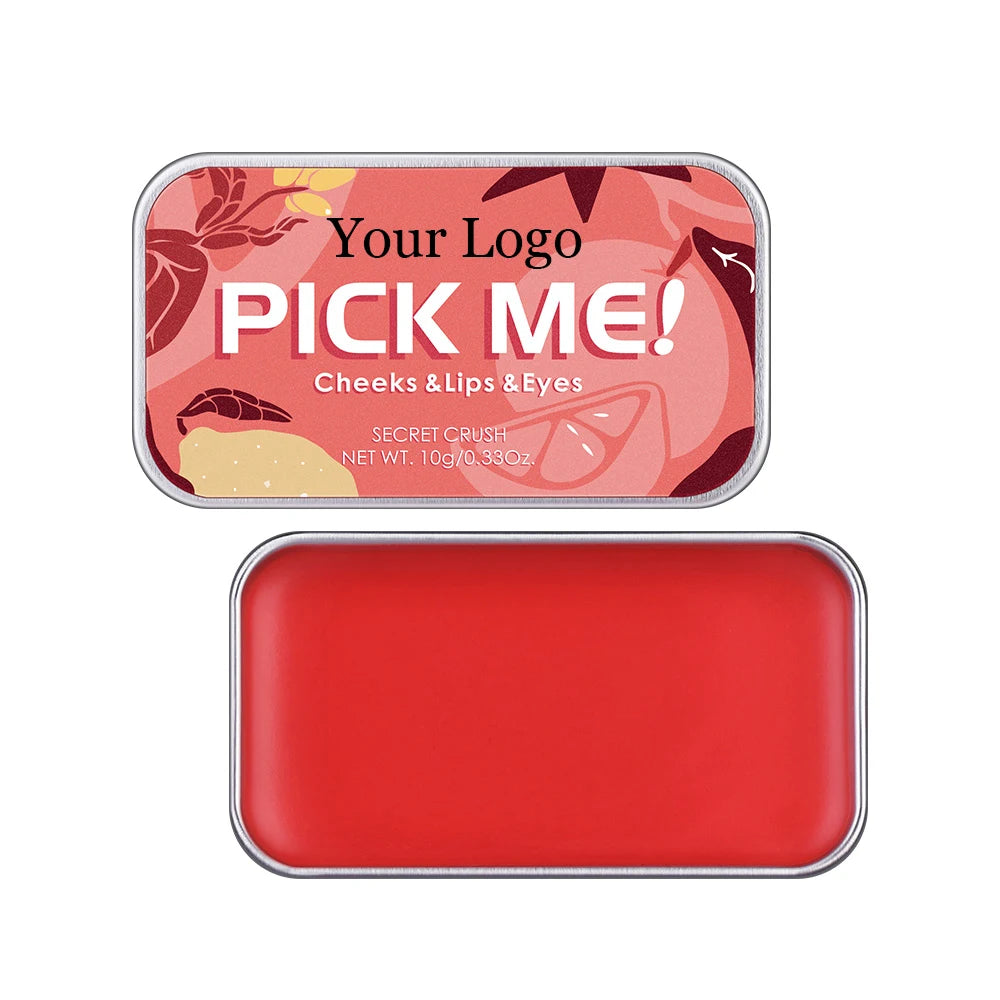 Private Label Cosmetics Cheeks Blusher Palette High Pigment Vegan Makeup Face Single Eye Blush 3 in 1 Lips