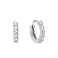 Classical Earrings 925 Sterling Silver Small CZ Full Paved Zircon Simple Round Circle Hoops for Women Men Fine Jewelry Wholesale