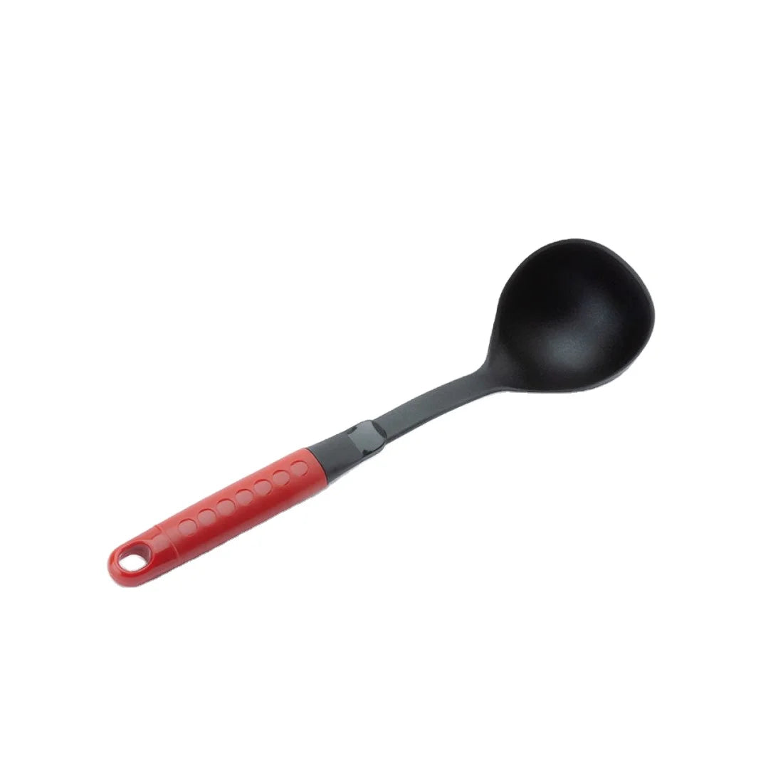 Tomatto Italian Design Kitchen Gadgets Black Red Handle Ergonomic Ladle Utensil Eco-friendly Nylon Dishwasher Safe Pots Pans