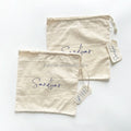 Custom Logo White Canvas Drawstring Pajamas Pouches Cotton Bag for Socks Storage Bag