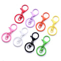 Coloful Metal Lobster Claw Clasp Snap Hooks with Key Ring DIY Key Chain Accessories