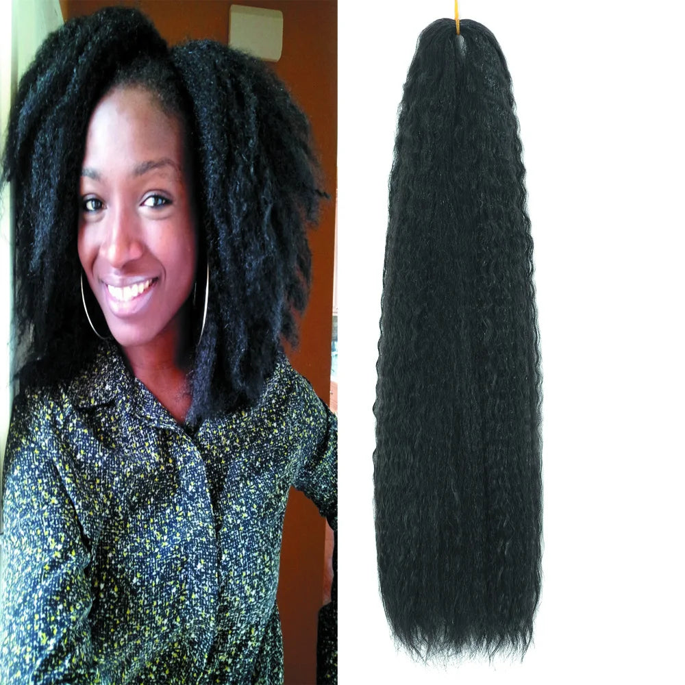 Afro Twist 22Inch 100g Kinky Marley Crochet Braiding Synthetic Hair Extension for Black Women