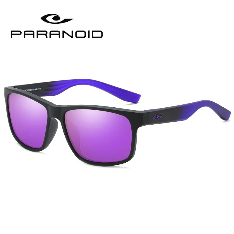 PARANOID Luxury UV400 Polarized Sunglasses for Men Summer Sunniness Sunglasses with Custom Logo in Blue White Red Frames