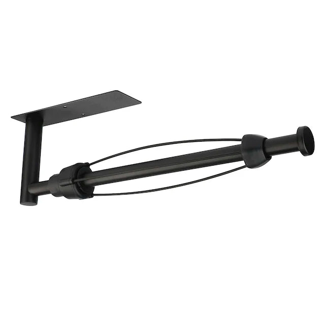 Modern Black Under-Cabinet Paper Towel Holder with Damping Function Wall Mount for Kitchen or Bathroom