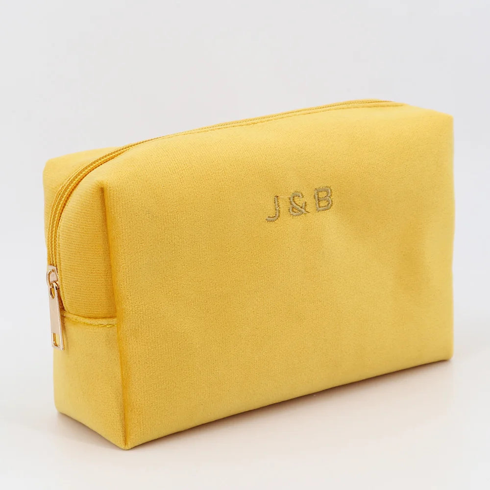 Designed Wholesale Velvet Travel Cosmetic Bag Customizable Makeup Organizer Supplier Luxury Toilet Bags for Women