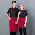 Chef Top Jacket With logo Customized Modern Restaurant Coffee Uniforms Japanese Style Chef Uniform Short Sleeve Chef Coat