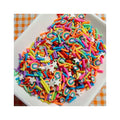 Colorful Candy Star Long Cut Clay Figures Mixed Sprinkles Soft Pottery Slices for DIY Crafts Accessories