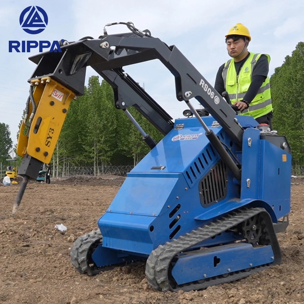Rippa 25HP Skid Steer Mini Track Loader Crawler Hydraulic 1 Ton 1.2 Ton Small Track Skid Steer for Sale