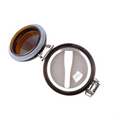 Yolio 200 ml Semi Transparent Brown PET Plastic Non-Spill Screw Cap Bottle with White Hand Pad Facial Mask Stick