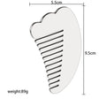 DIY Custom Stainless Steel Gua Sha Metal Gua Sha Scraping Tools Large Body Gua Sha Metal Hair Combs Metal Comb Stainless Steel Comb