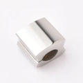 Custom Logo Stainless Steel Metal Square Solid Small Hole European Beads for Braided Bracelet