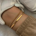 Foot Non Tarnish Free Waterproof Jewelry Hollow Heart Chain Anklets for Women Foot Jewelry 18k Gold Plated 316l Stainless Steel
