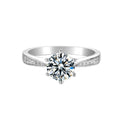 New Fashion 14K Gold 1-Carat D Color VVS Moissanite Diamond Couple Wedding Ring