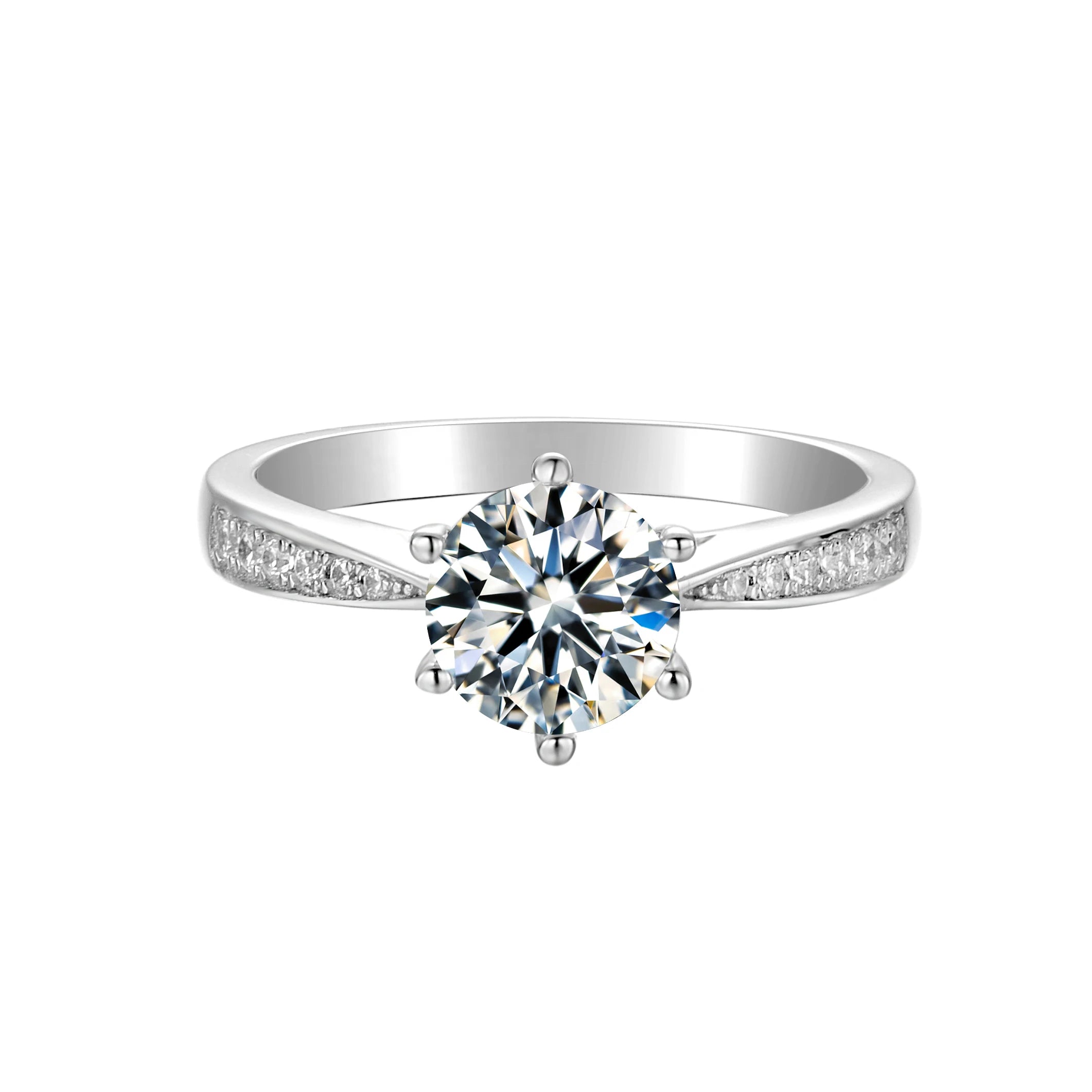 New Fashion 14K Gold 1-Carat D Color VVS Moissanite Diamond Couple Wedding Ring