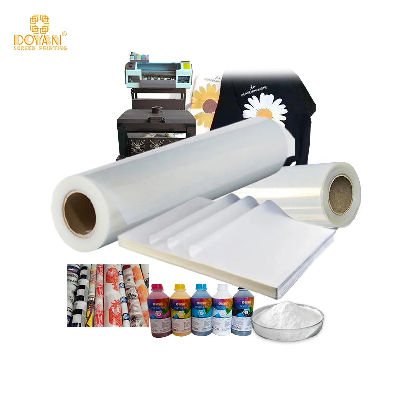 T-shirt Blank Translucent Heat Transfer Printing PET Film 60 Dtf Design Membrane Sticker Film Low Temperature Textiles