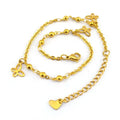 Custom 14K Gold Plated Stainless Steel Feet Jewelry-Cute Butterfly Anklet for Women for Parties