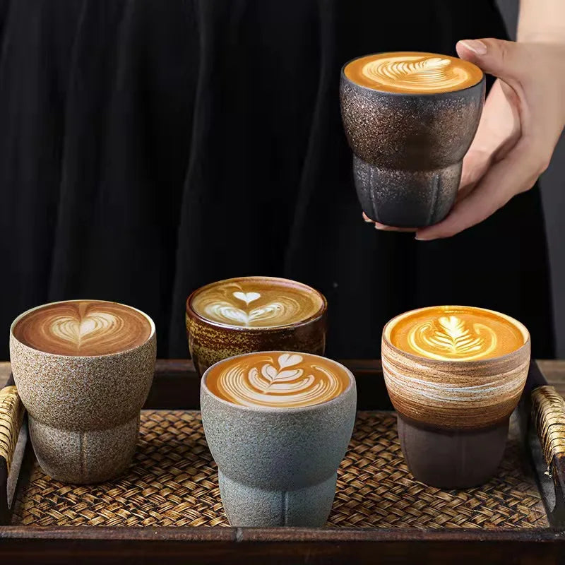 Best Selling Arabic Espresso Coffee Mug Japanese Pottery Handmade Kung Fu Tea 170ml Capacity Back to School Minimalist Design