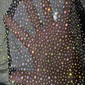 Custom Spark Elastic Crystal Mesh Fabric Rhinestone Mesh Diamante Strass Fabric for Lady Dress