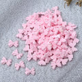 100pcs/Bag Kawaii Bowknot Nail Art Charms Lovely Fairy Resin Ribbon Bow Nail Decoration Flatback Bowtie Nail Rhinestones