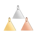 Stainless Steel Highly Polished Gold Plated Necklace Bracelet Accessories Triangle Shape Charm Pendant MegaBDM