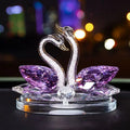 2026 Pink Crystal Swan Glass Figurines Gift for Valentine's Day Mother's Day Christmas Anniversary Birthday Thanksgiving