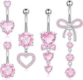 Exquisite Stainless Steel Jewelry Fashion Navel Ring Superflash Zircon Navel Nail Human Belly Piercing Jewelry Set