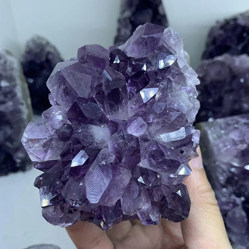 Wholesale Natural Raw Irregular Rough Amethyst Cluster Crystal Purple Stone Rough Specimen Mineral for Decoration